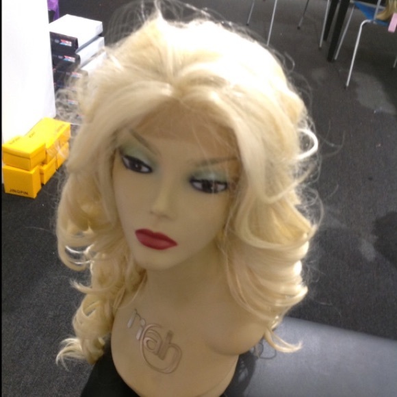 Romance Curl blonde human hair Blende Long Wig main image 5